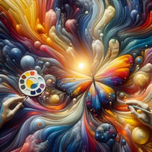 imagem gerada por ia paleta de cores explosiva