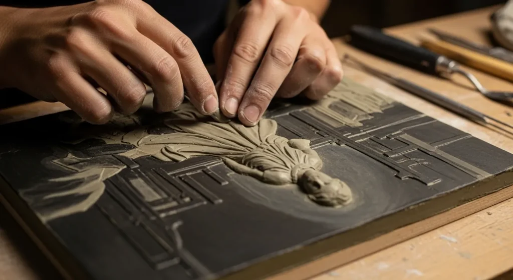 relevo com camadas sobrepostas